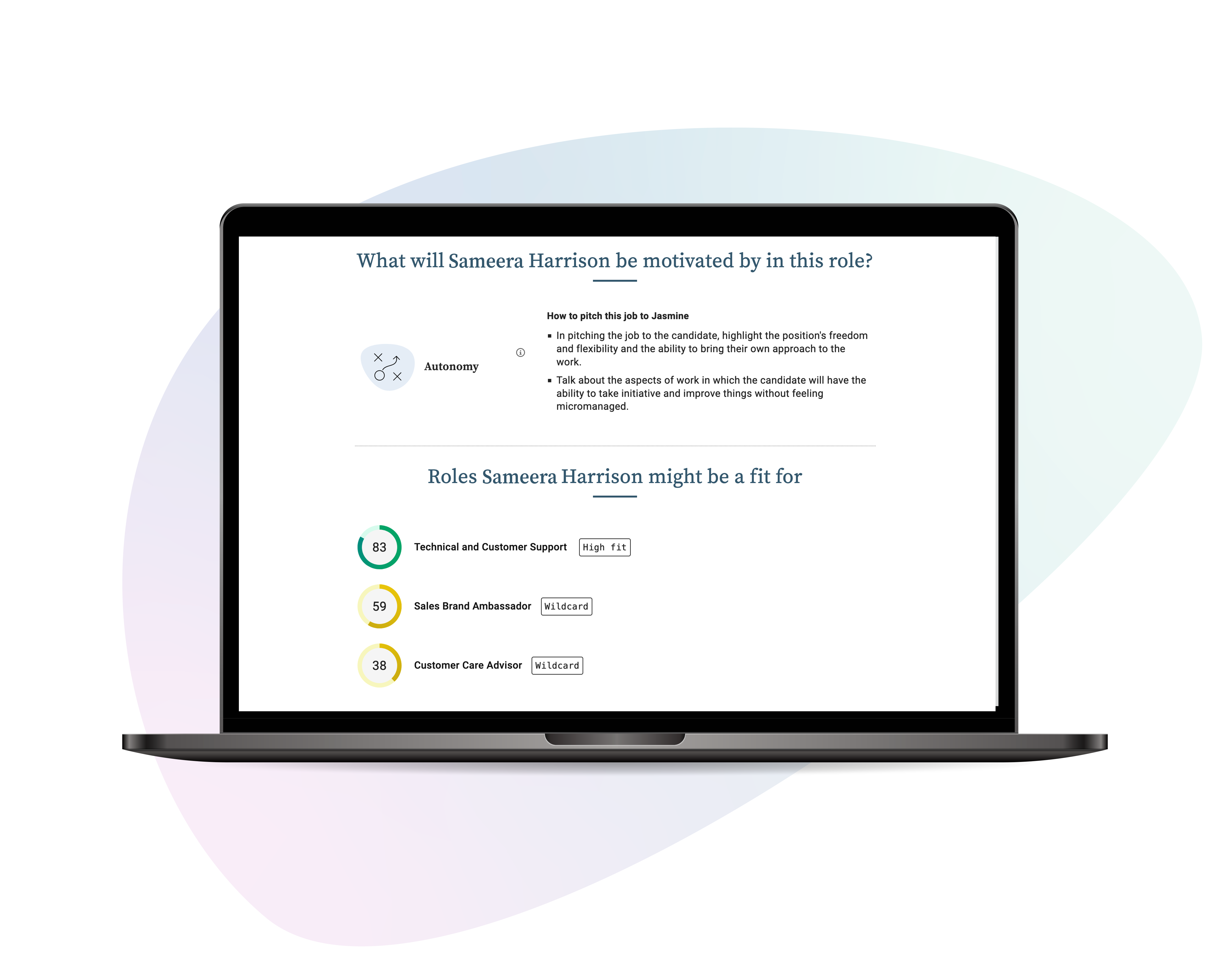 View candidates' fit for alternate roles using Cangrade's pre-hire assessment integrated with Jobvite