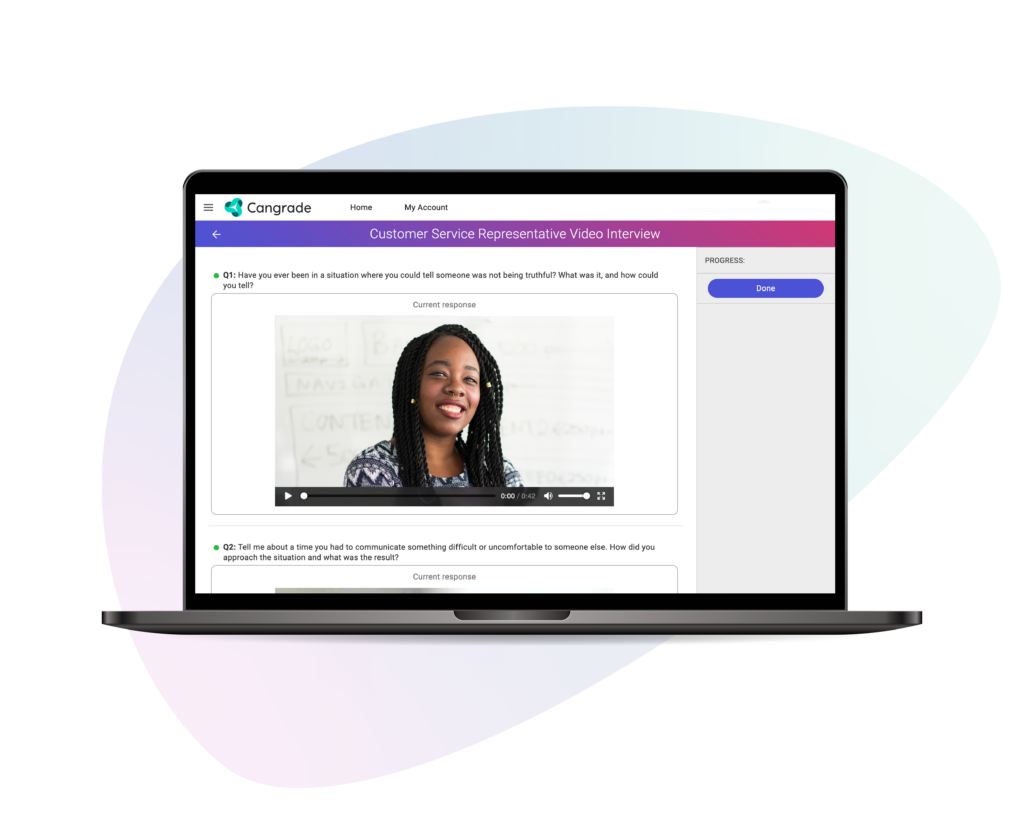 Increase your hiring efficiency, decrease your time to hire and learn more about your top candidates with our automated Video Interviewing software.