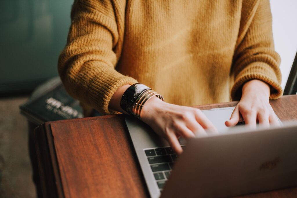 a job candidate taking a psychometric assessment online