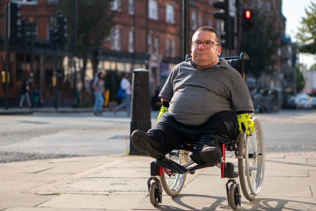 Employee in a wheelchair