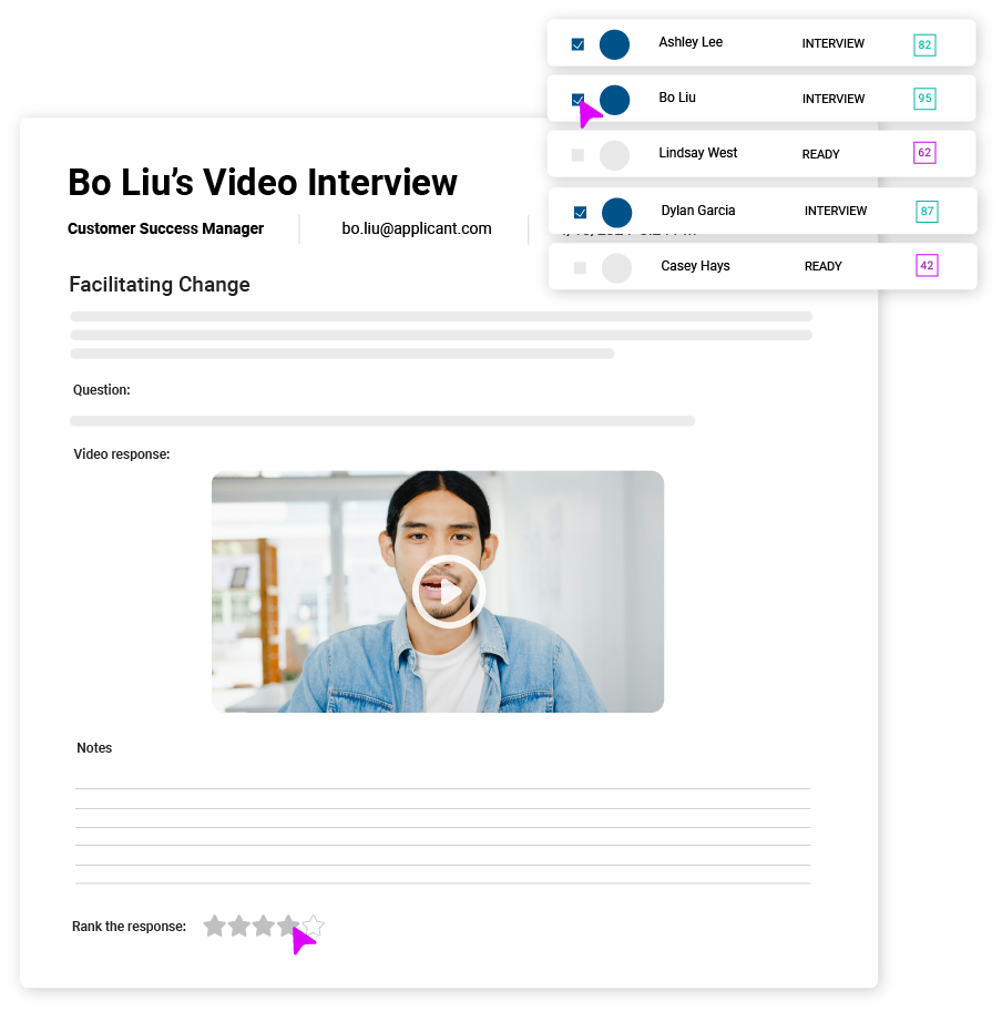 Dive into your top candidates' backgrounds with Cangrade's Video Interview software for convenient remote recruitment.