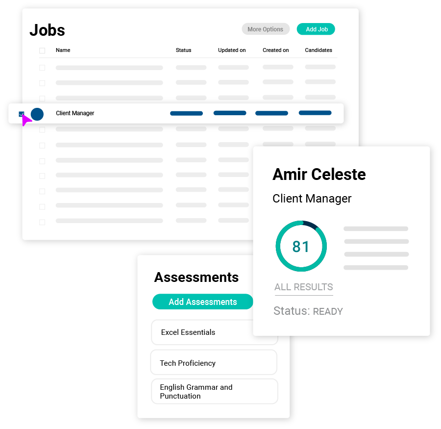 Cangrade's hiring solutions integrate into your hiring process, and are 10x more accurate than traditional hiring methods at predicting candidate success.