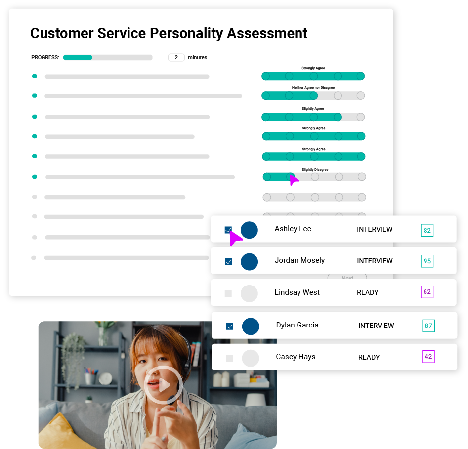 Cangrade's pre-hire assessment assesses candidates in less than 14 minutes to build a faster customer service hiring experience