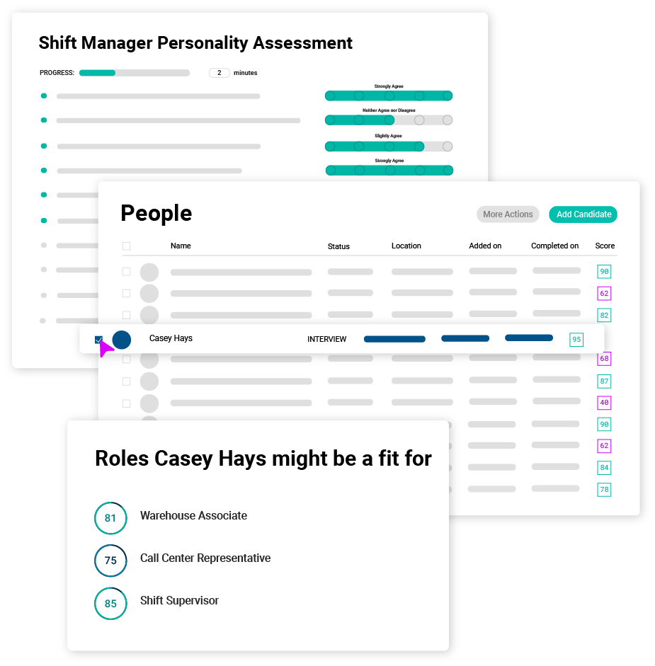 Maximize the number of hourly candidates in your talent pool with Cangrade's hiring assessments and solutions