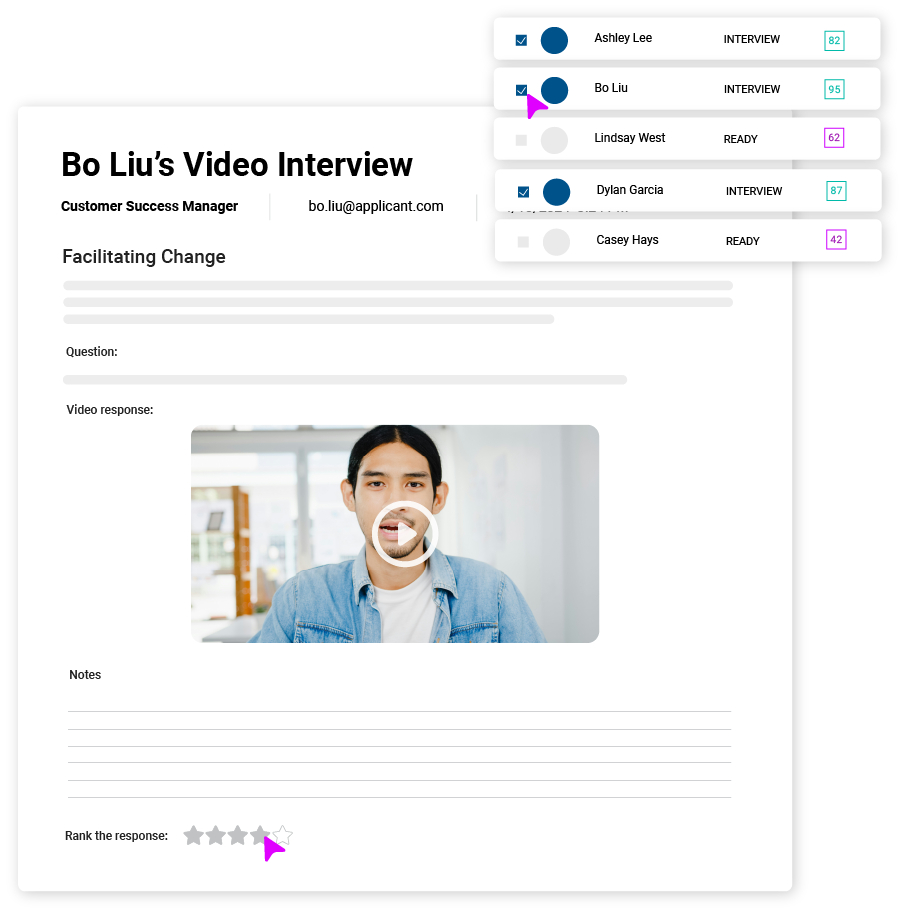 Leverage Cangrade's video interviews and other hiring solutions to narrow down your talent pool.