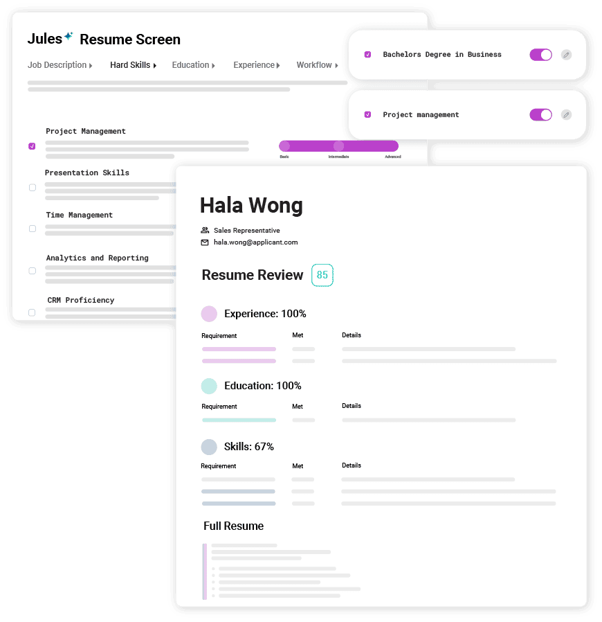 See exactly why candidates receive their scores with Cangrade's ethical AI for HR and candidate screening software
