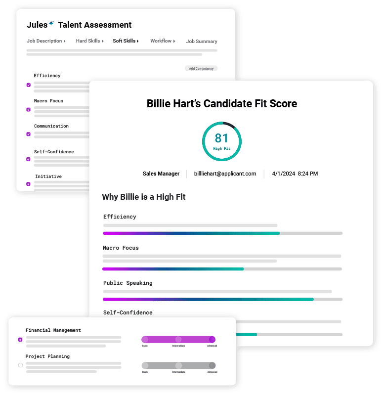 Clear visual reporting shows you the reasoning behind candidates scores so you make confident hiring and candidate screening decisions.