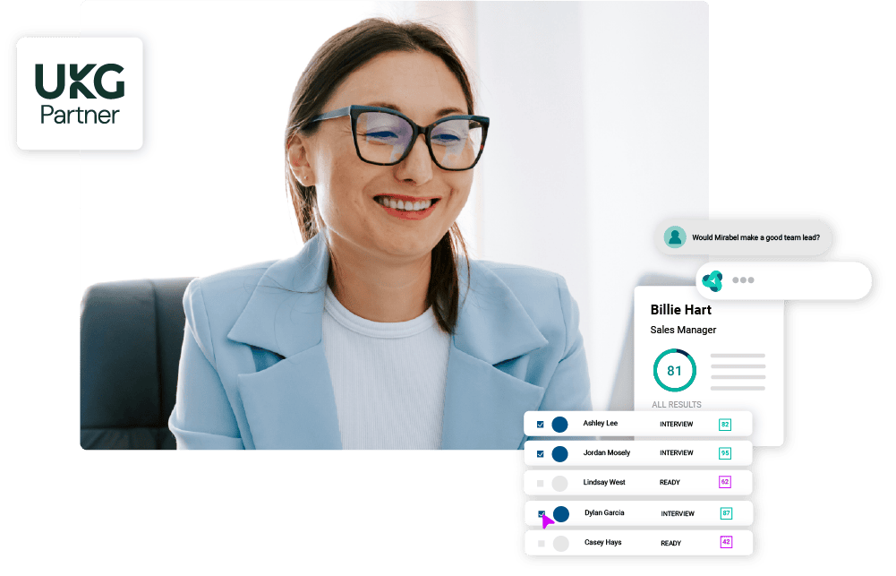 Cangrade's UKG integration delivers instant candidate screening into your hiring process.