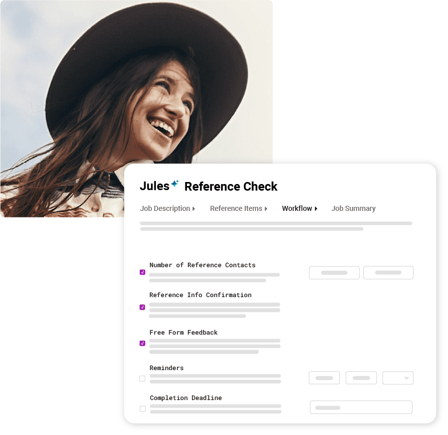 Streamlined reference check process with automation, mobile-friendly survey interface, and ATS integrations.